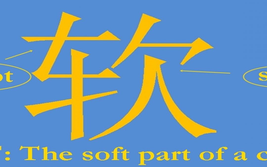 Chinese character 软 ruǎn – soft; flexible